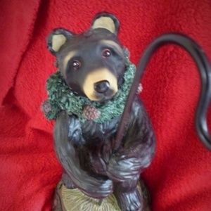 Tea Light Candle Holder Christmas Bear 9.50" High New in box